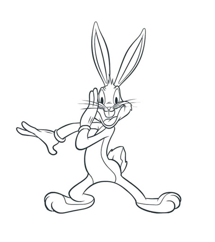 Divertido Bugs Bunny para colorir