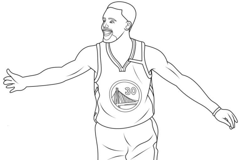 Dibujos de Divertido Jugador De La NBA para colorear