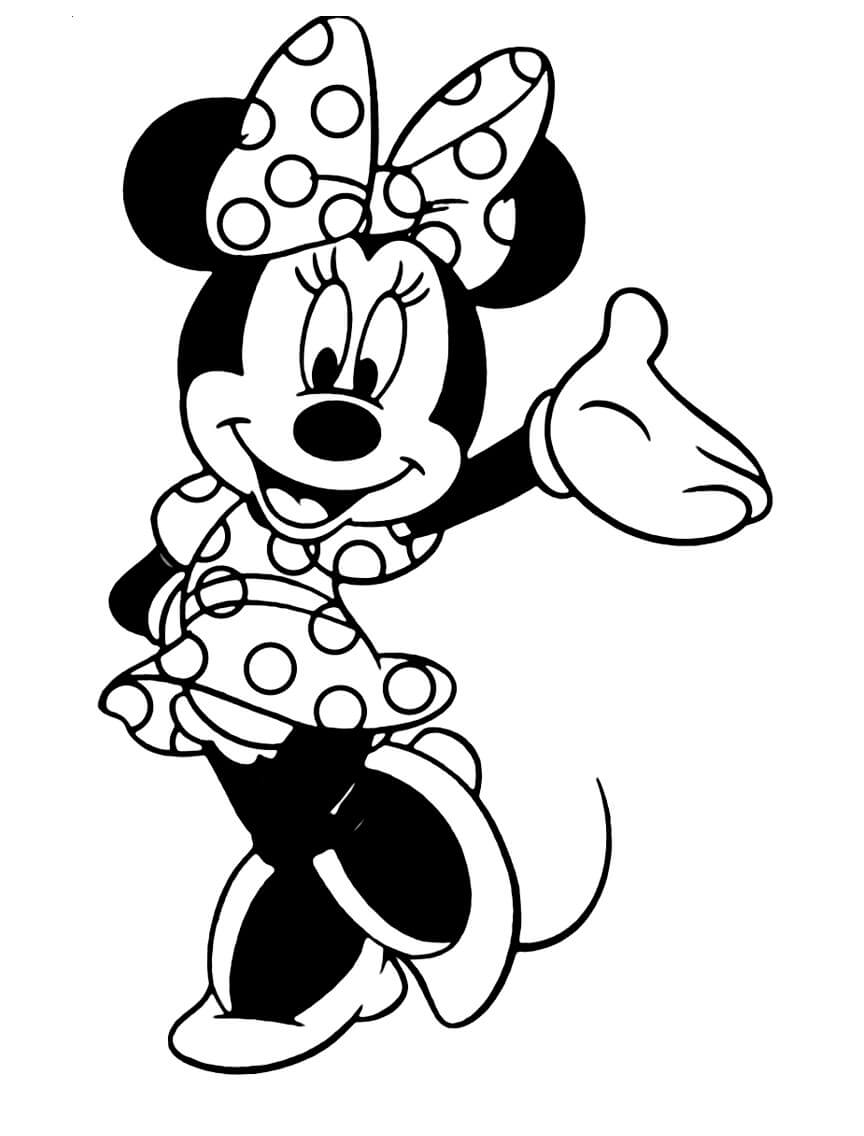 Dibujos de Divertido Raton Minnie para colorear