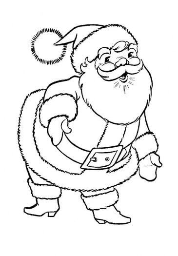 Dibujos de Divertido, Santa Claus para colorear