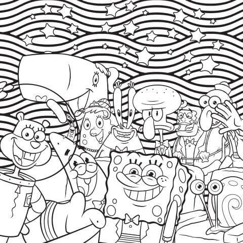 Dibujos de Don Cangrejo y Amigos Divertidos para colorear