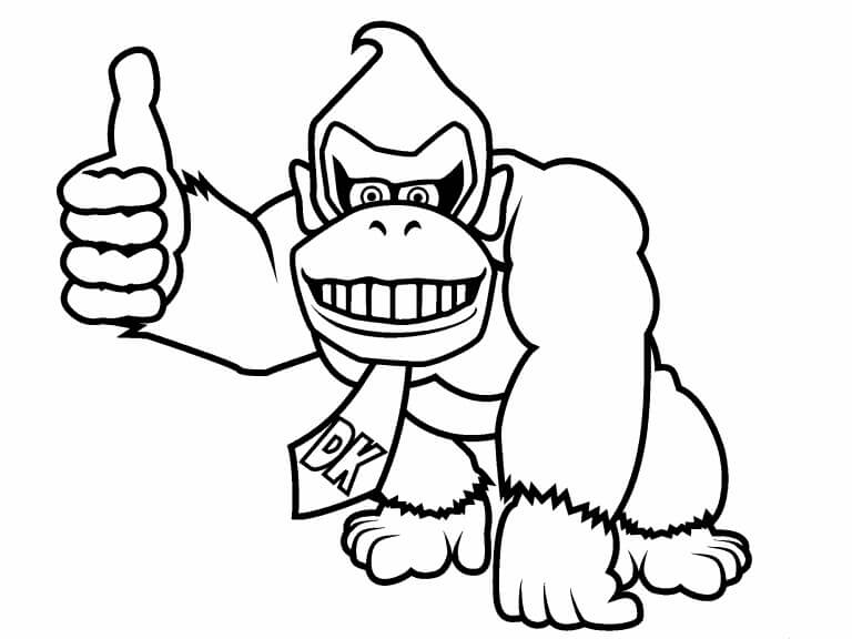 Dibujos de Donkey Kong Como Tú para colorear