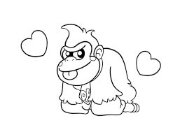 Donkey Kong Lindo para colorir
