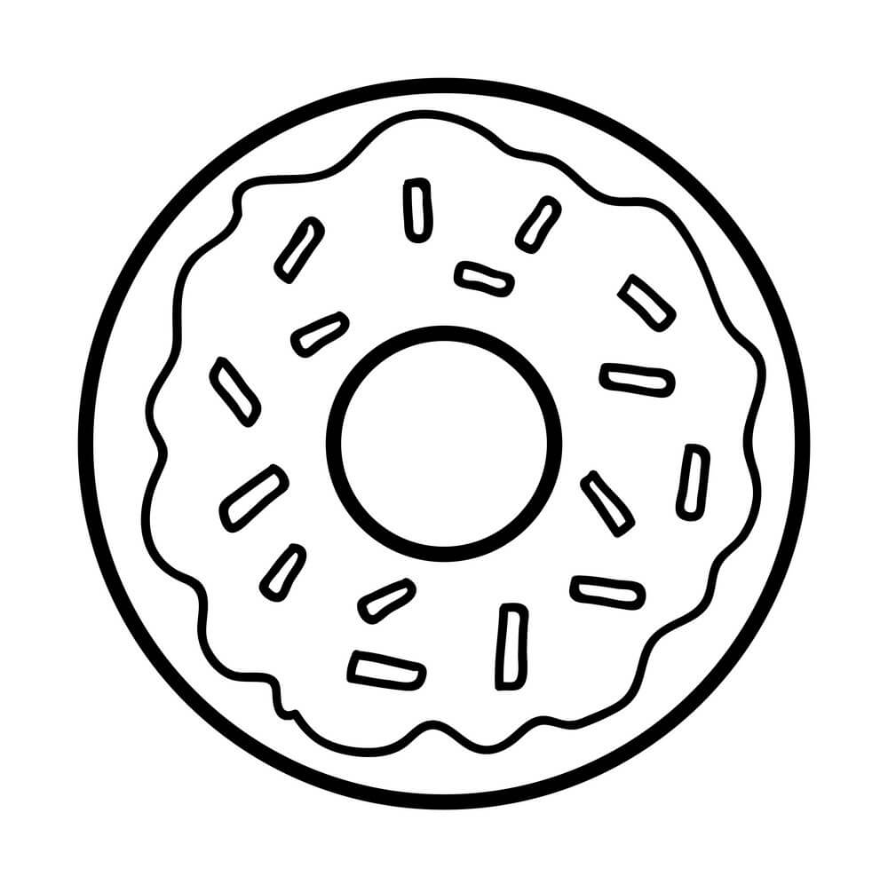 Dibujos de Donut Perfecto para colorear
