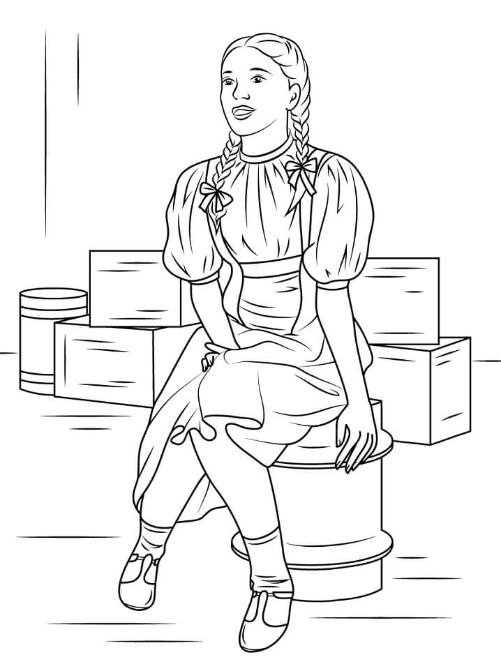 Dorothy Gale Sentada para colorir