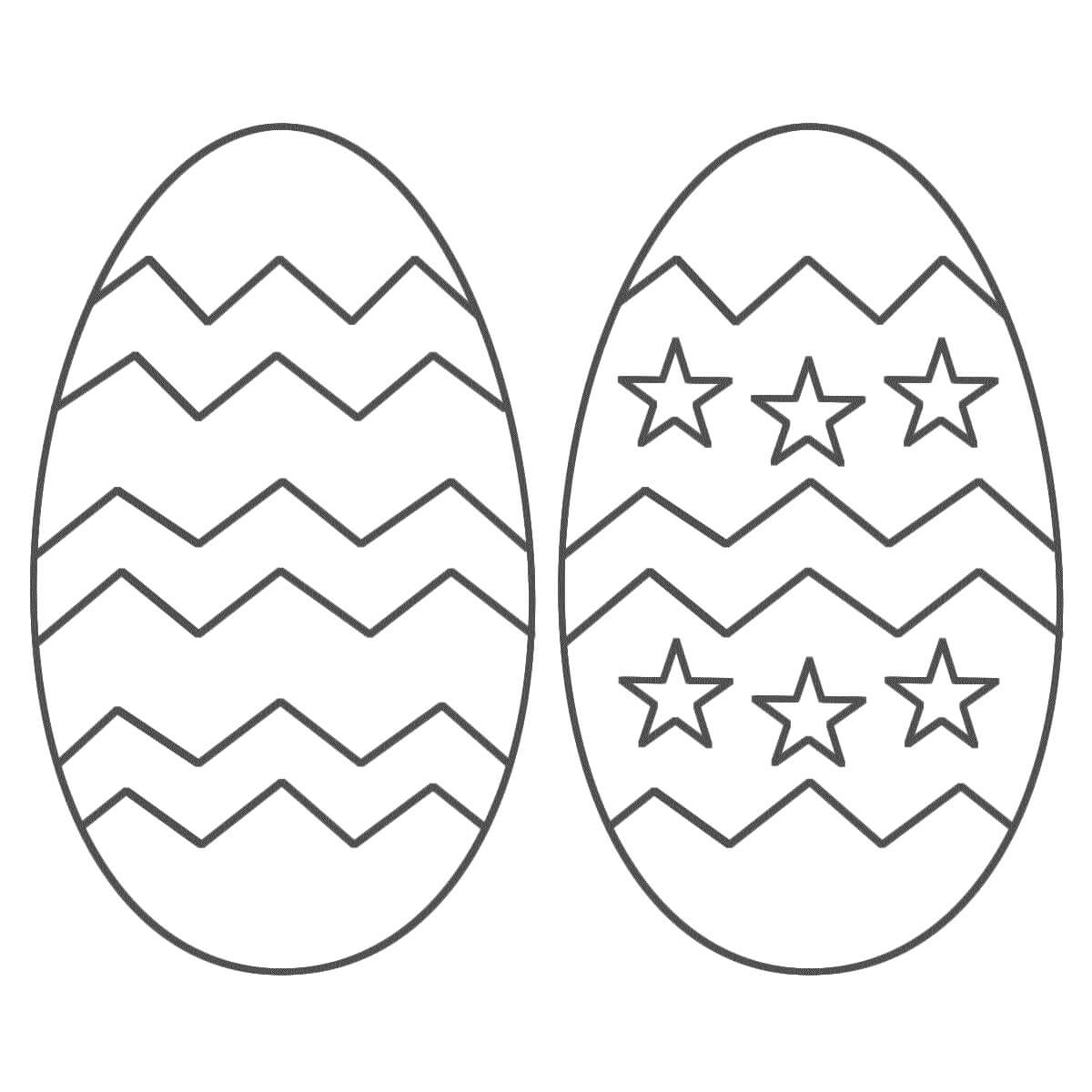 Dibujos de Dos Huevos de Pascua para colorear