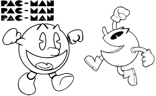 Dibujos de Dos Pacman para colorear