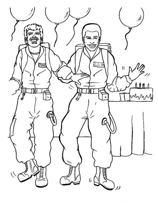 Dibujos de Dos Personajes de los cazafantasmas para colorear