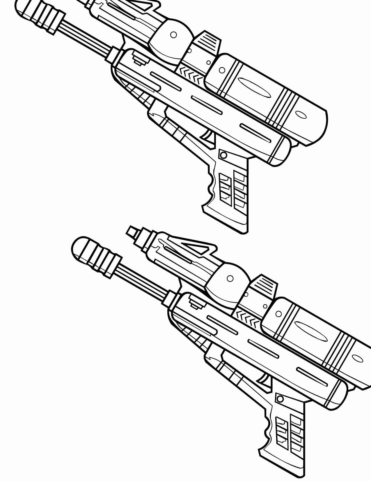 Dibujos de Dos Pistolas Láser para colorear