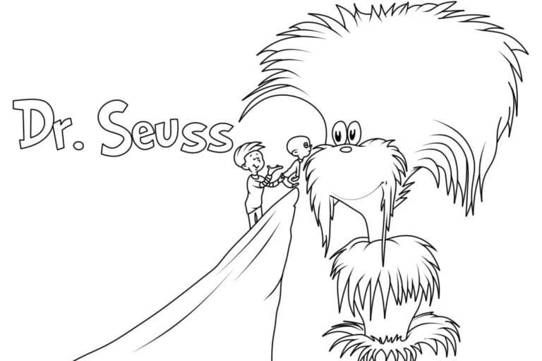 Dibujos de Dr. Seuss Sonriente para colorear