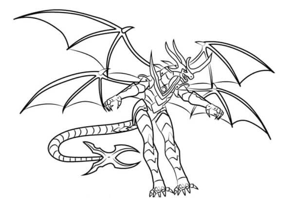 Dragonoide Volador para colorir