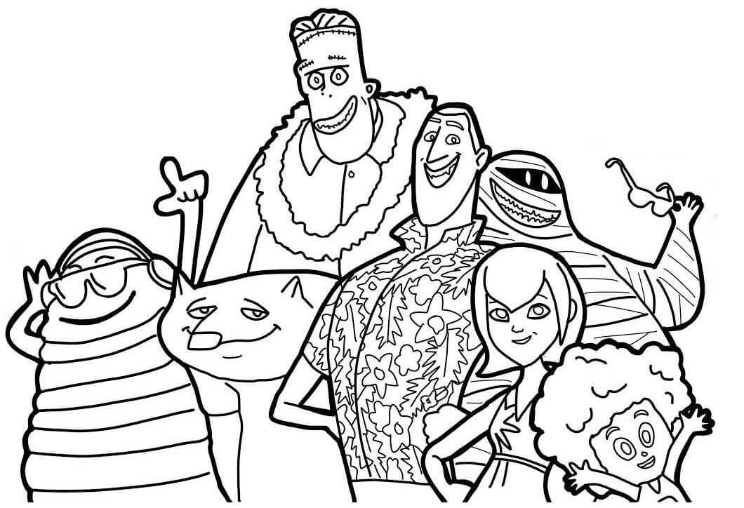 Dibujos de Drácula y sus Amigos para colorear