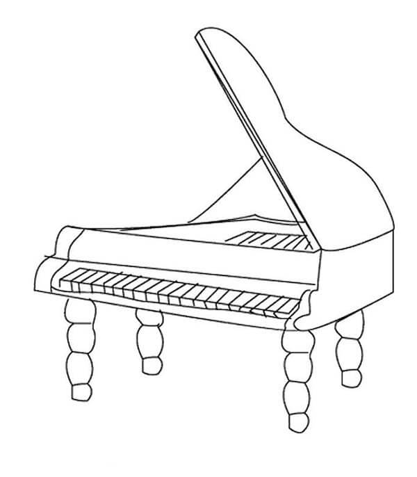 Dulce Piano para colorir