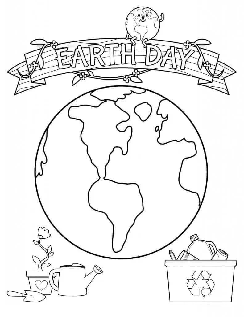 Día de la Tierra 3 para colorir