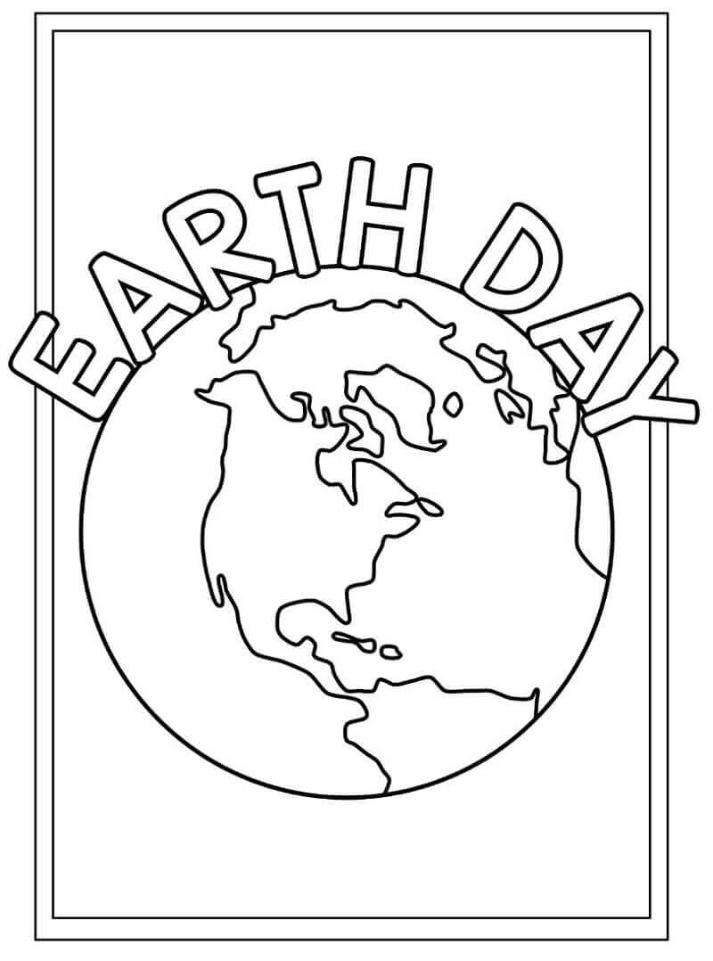Día de la Tierra con la Tierra para colorir