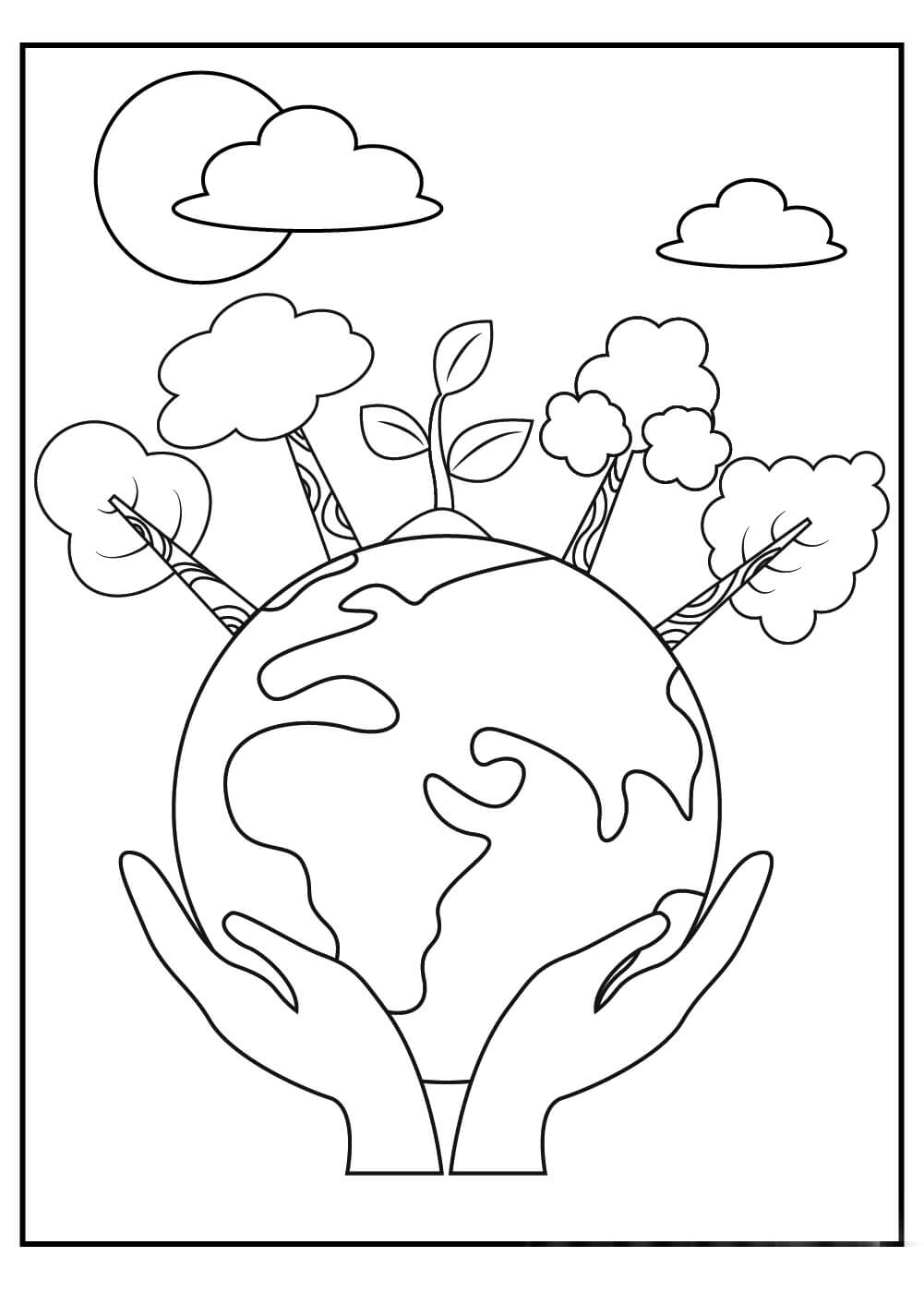 Dibujos de Día de la Tierra para colorear