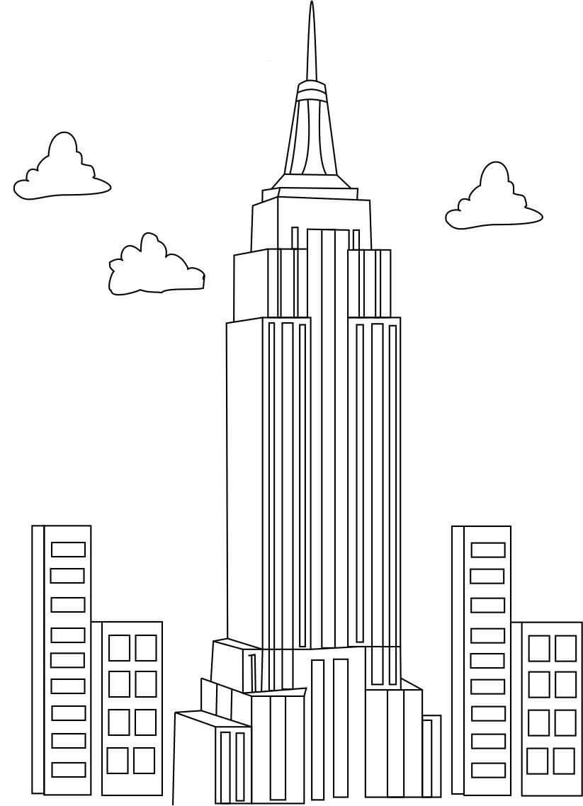 Edificio Empire State para colorir
