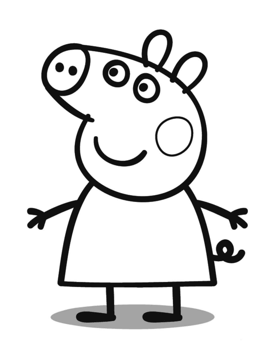 El Cerdo Peppa para colorir