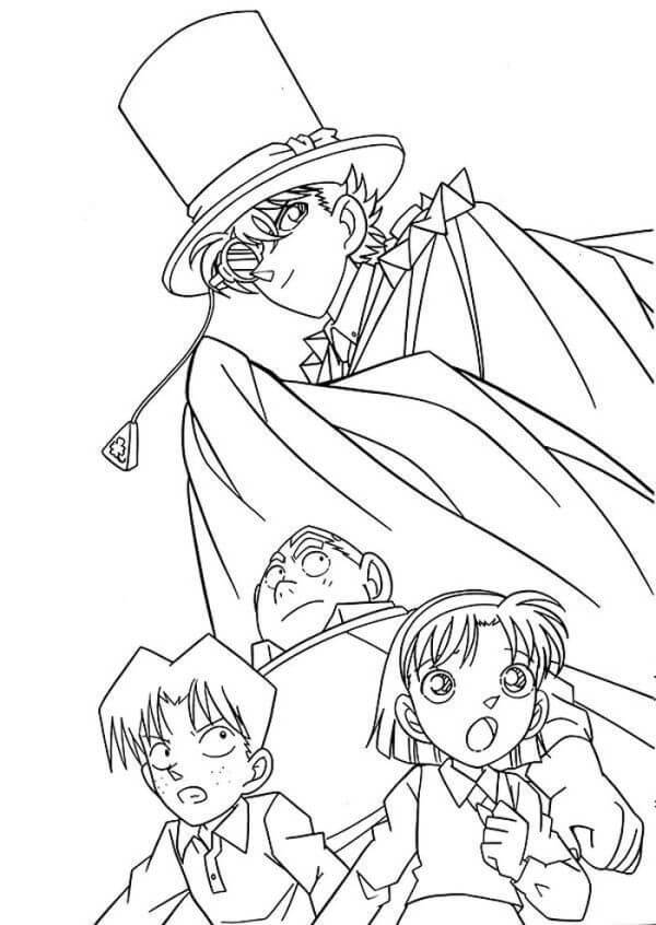 Dibujos de El Detective Conan Y Mi Equipo para colorear