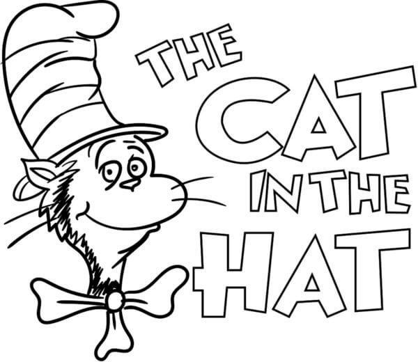 Dibujos de El Gato En El Sombrero para colorear