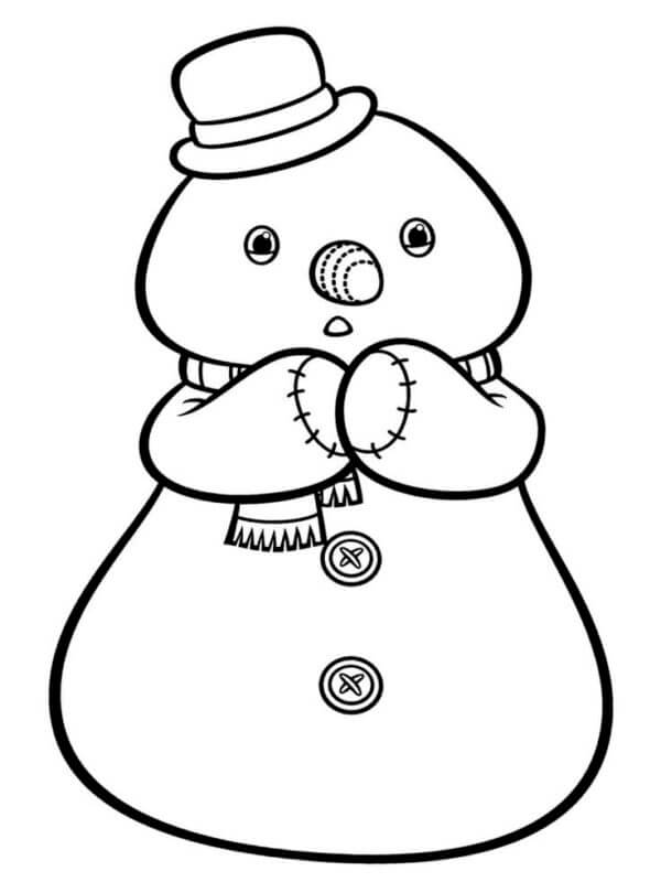 El Muñeco De Nieve Chilly Tiene Miedo a Las Inyecciones para colorir