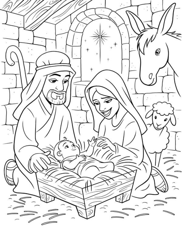 Dibujos de El Nacimiento De La Encarnación De Jesús Se Convirtió en Una Gran Fiesta Ortodoxa para colorear