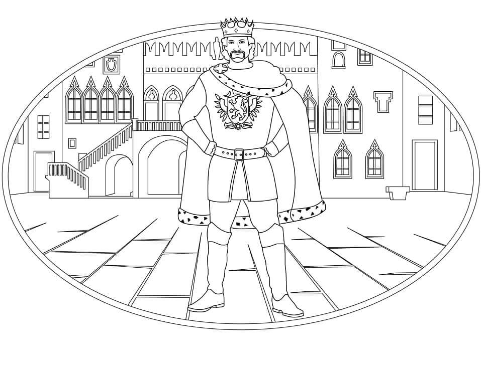 Dibujos de El Rey Frío con el Palacio para colorear