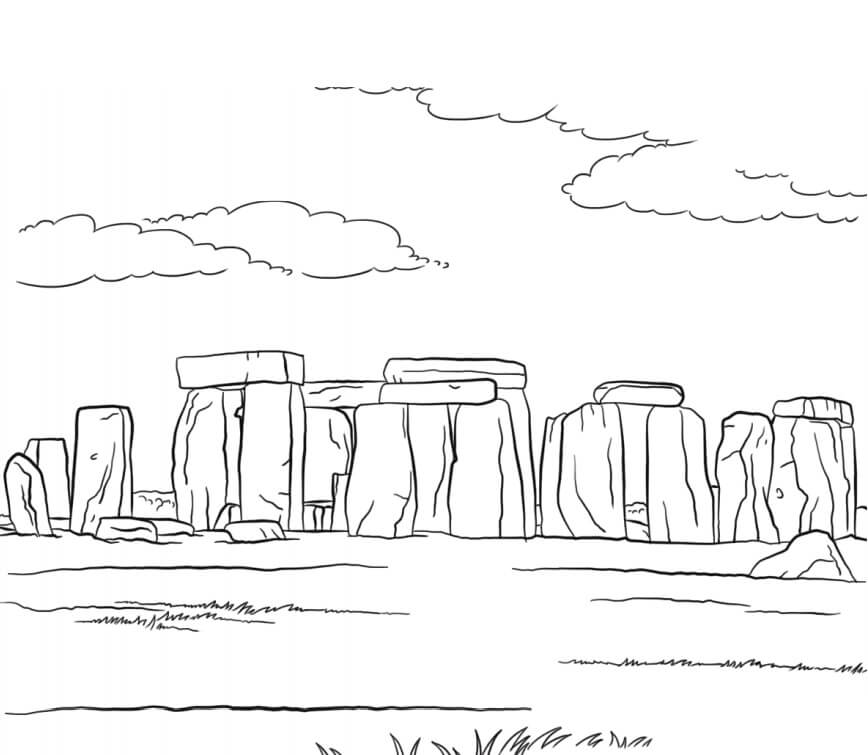 Dibujos de El Stonehenge para colorear
