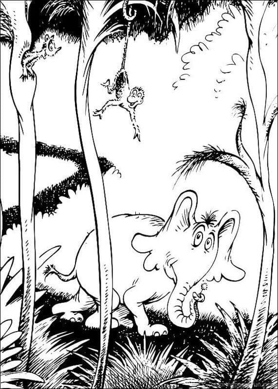 Dibujos de El Temible Elefante Horton para colorear