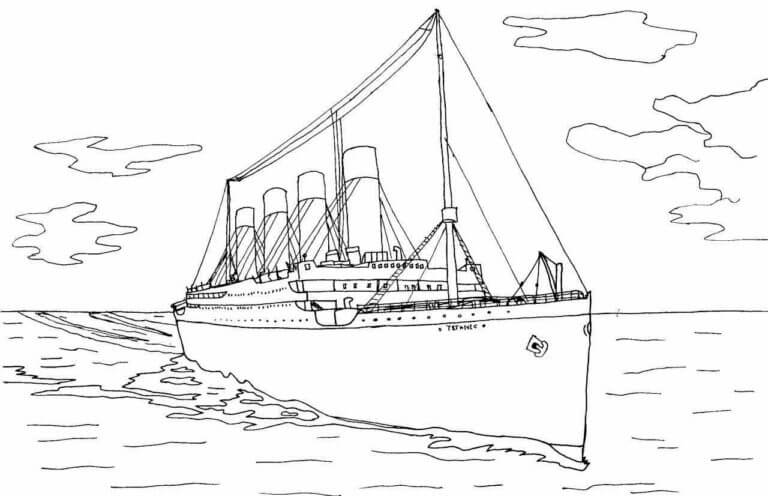 Dibujos de El Viaje Del Titanic para colorear