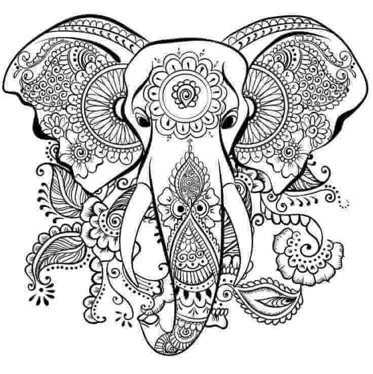 Dibujos de Elefante para Aliviar el Estrés para colorear
