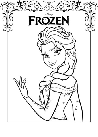 Dibujos de Elsa de Los Congelados para colorear
