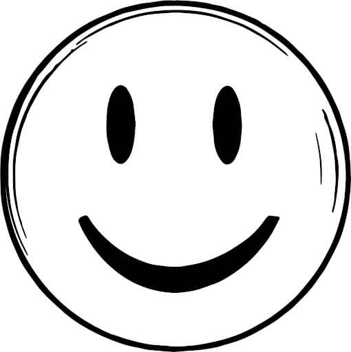Dibujos de Emoji Cara Sonriente para colorear