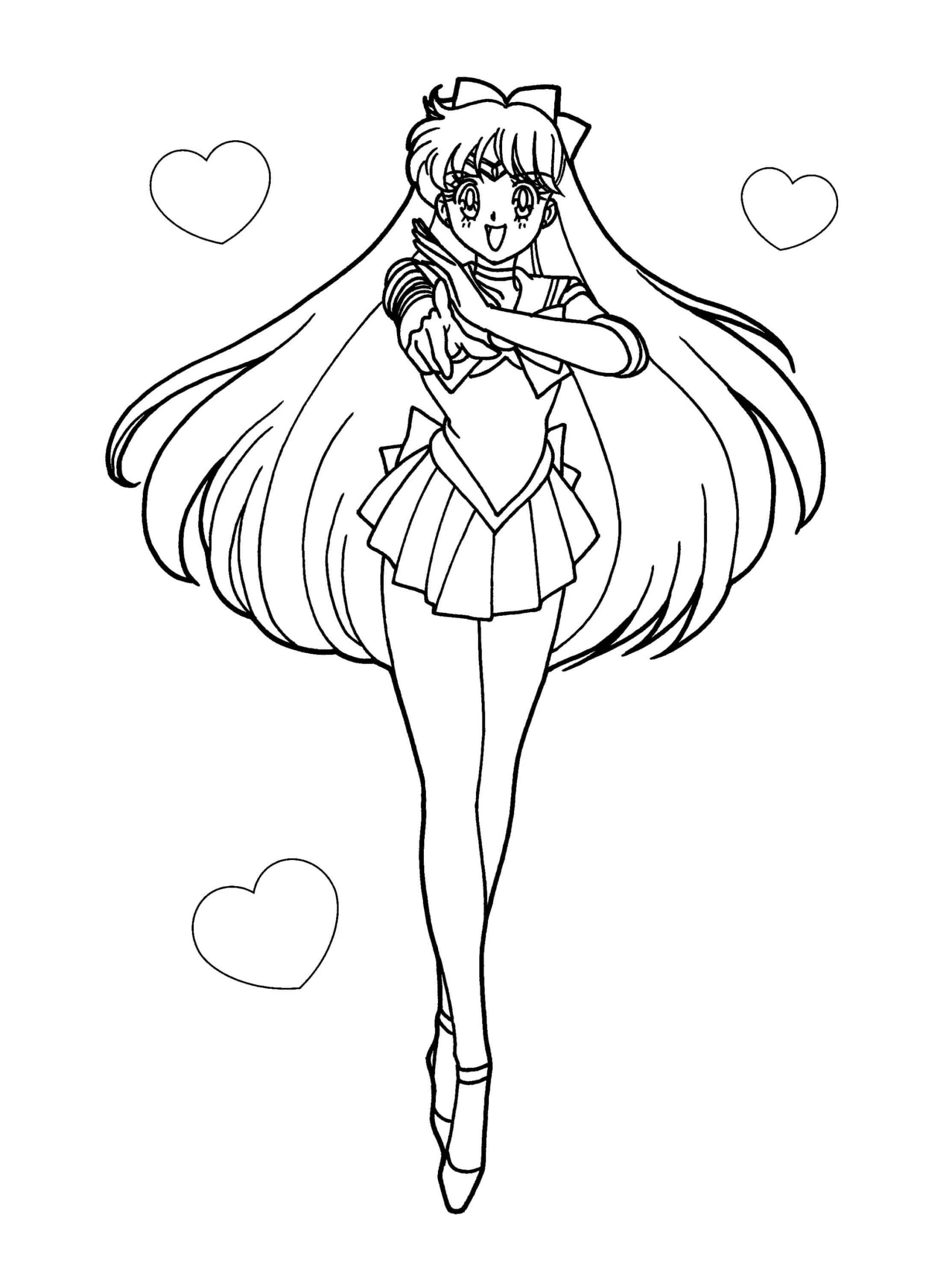Dibujos de Encantadora Sailor Vee, Guerrera Del Amor para colorear