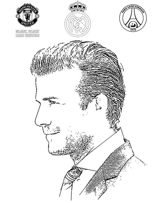 Dibujos de Enfréntate A David Beckham para colorear