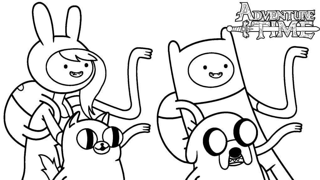 Enfréntate a Finn y sus Amigos para colorir