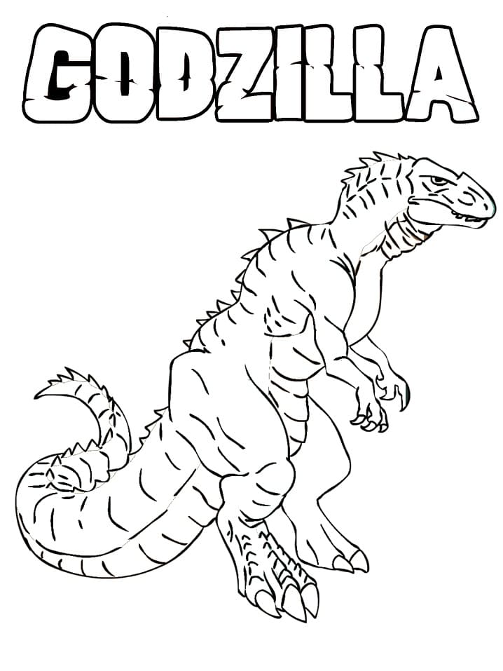 Enorme Godzilla para colorir
