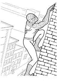 Dibujos de Escalada de Pared de Spiderman para colorear