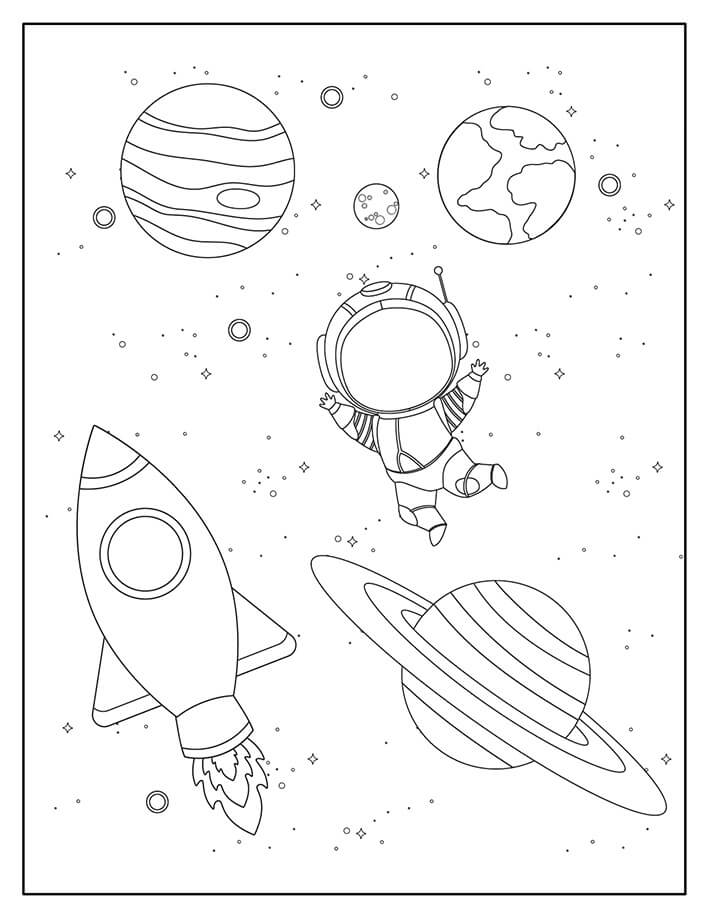 Dibujos de Espacio Educativo y Divertido para colorear