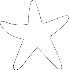 Estrella de Mar Fácil para colorir