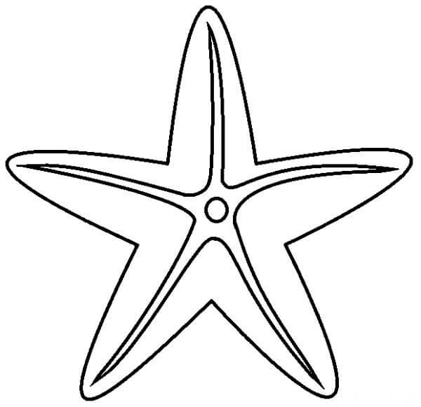 Dibujos de Estrella de mar Imprimible para colorear