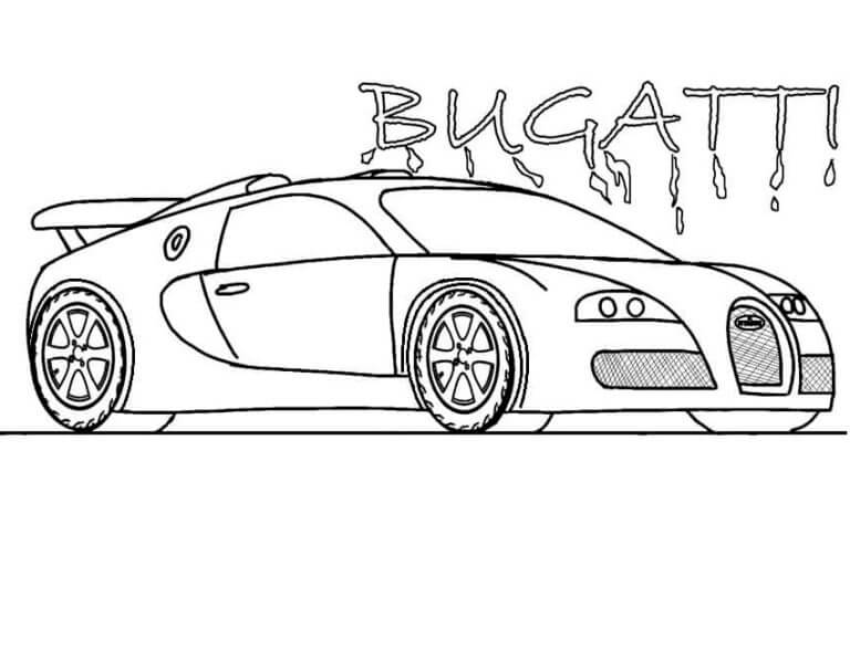 Excelente Bugatti para colorir