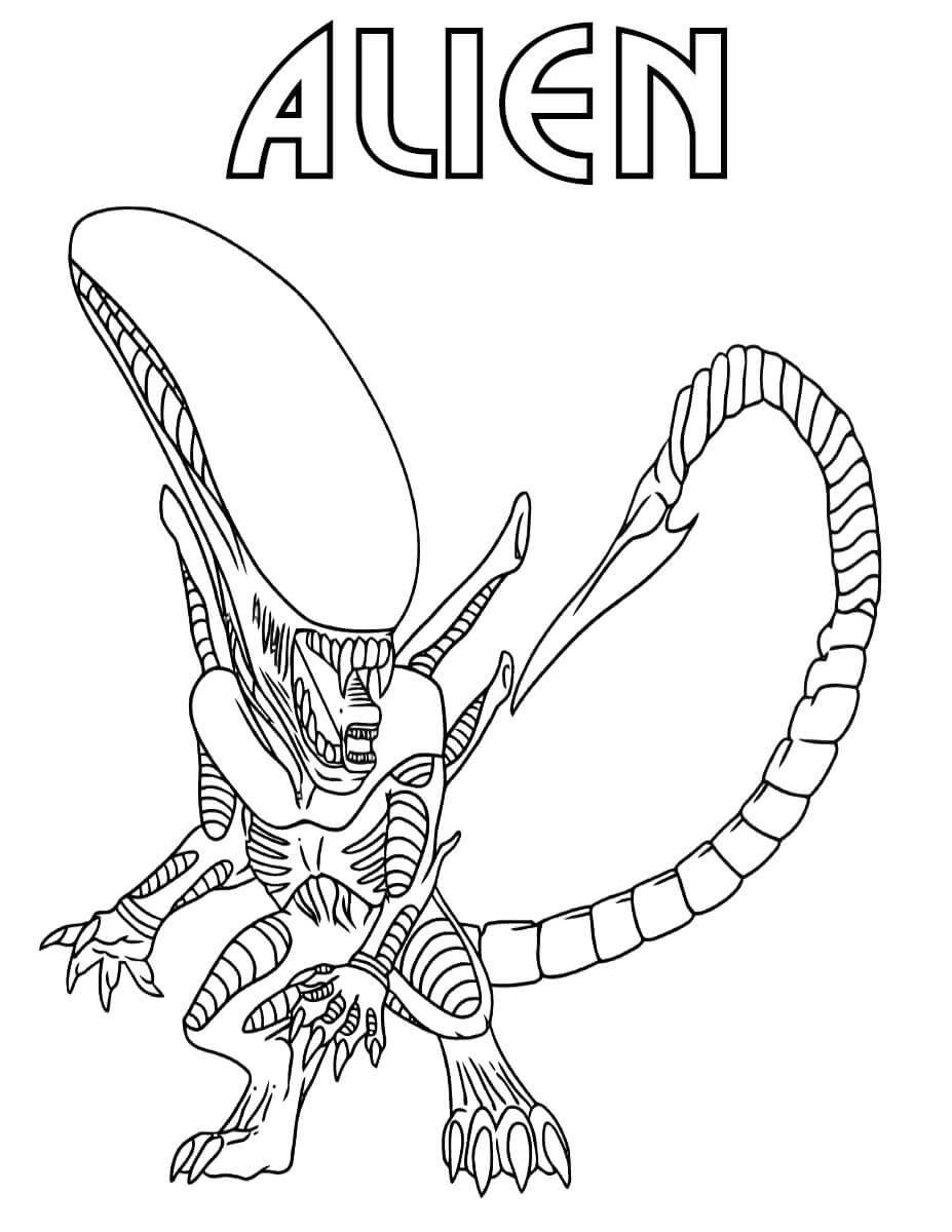 Dibujos de Extraterrestre Aterrador para colorear