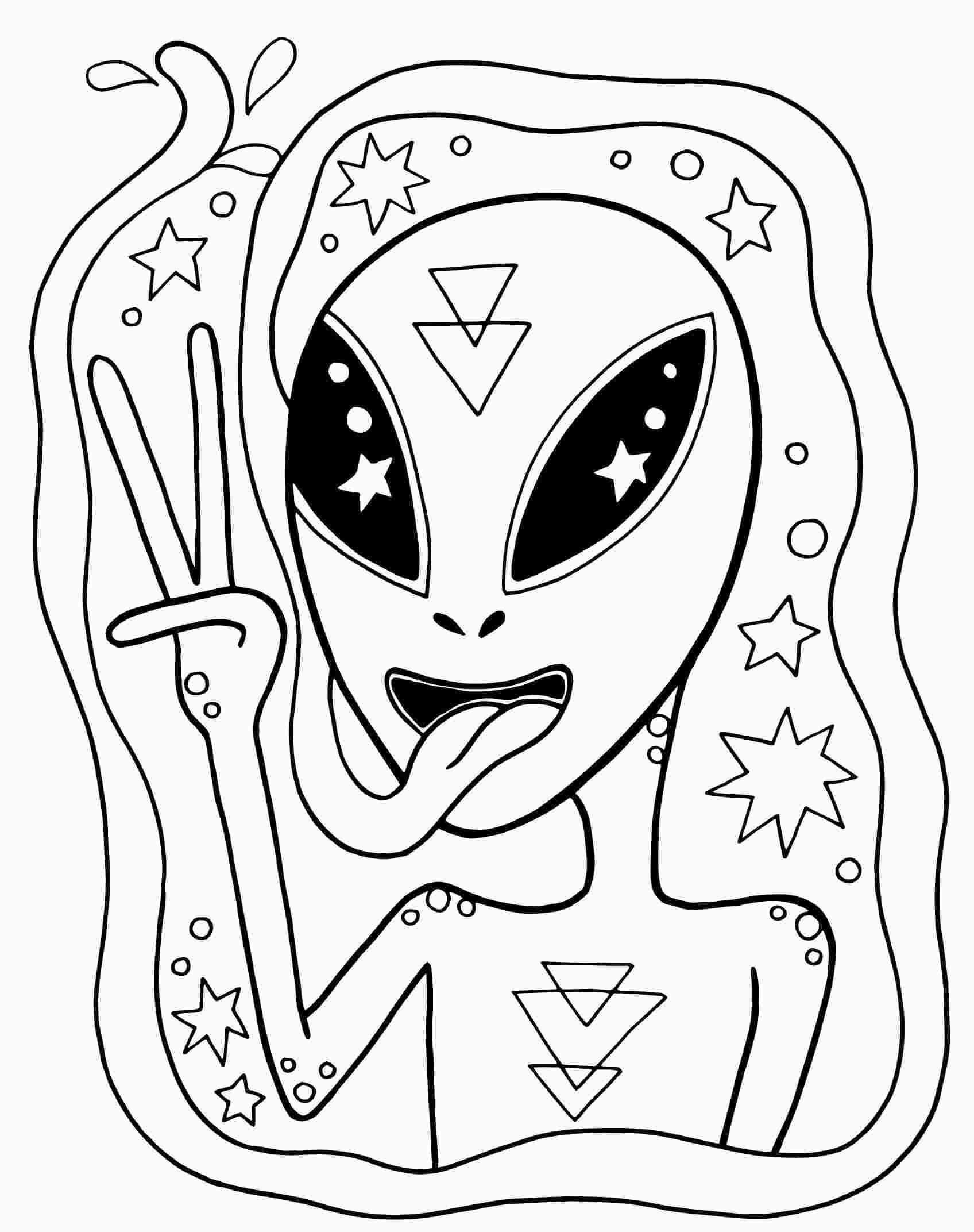 Extraterrestre Trippy para colorir