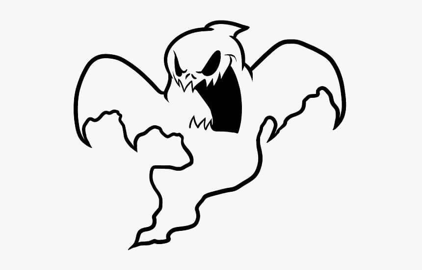 Dibujos de Fantasma Aterrador para colorear