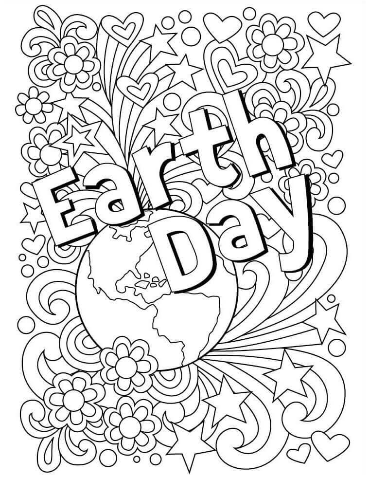 Feliz Día de la Tierra 2 para colorir