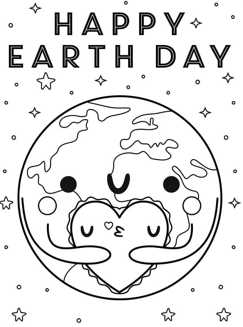 Feliz Día de la Tierra 3 para colorir