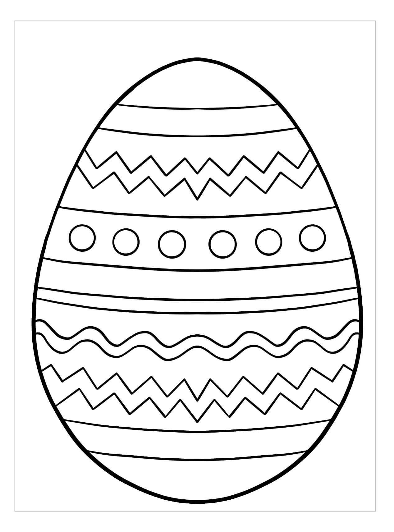 Dibujos de Feliz Huevo de Pascua para colorear