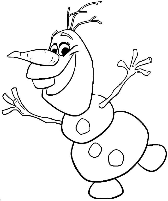 Dibujos de Feliz Olaf para colorear