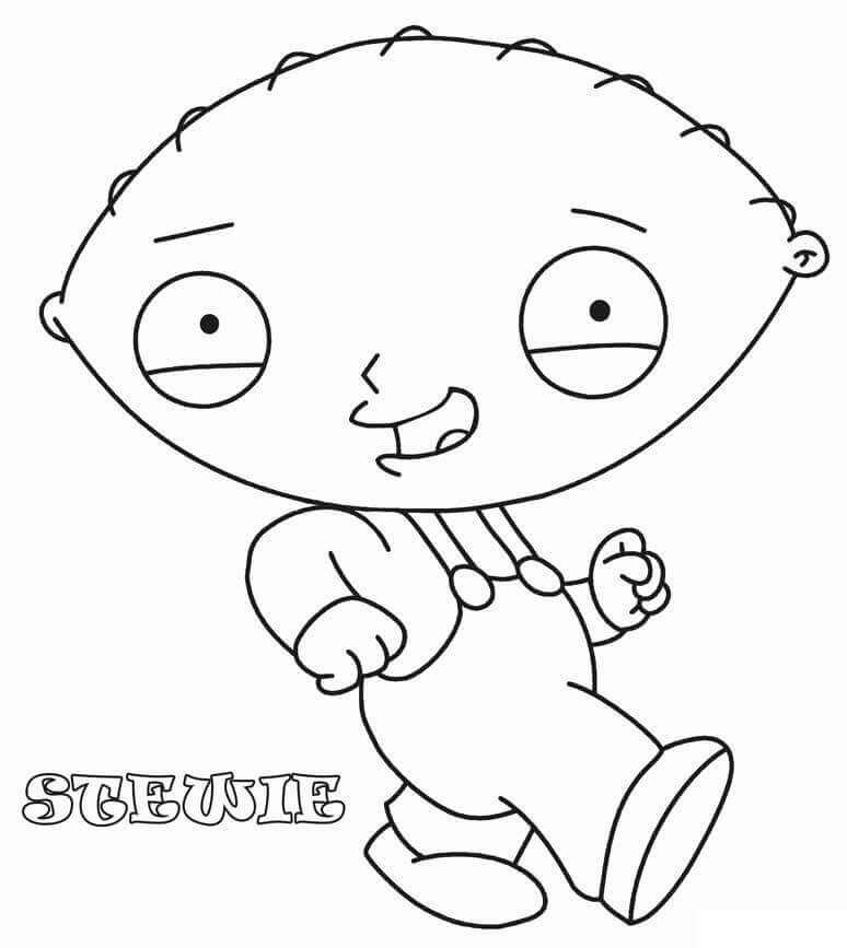 Dibujos de Feliz Stewie Griffin para colorear